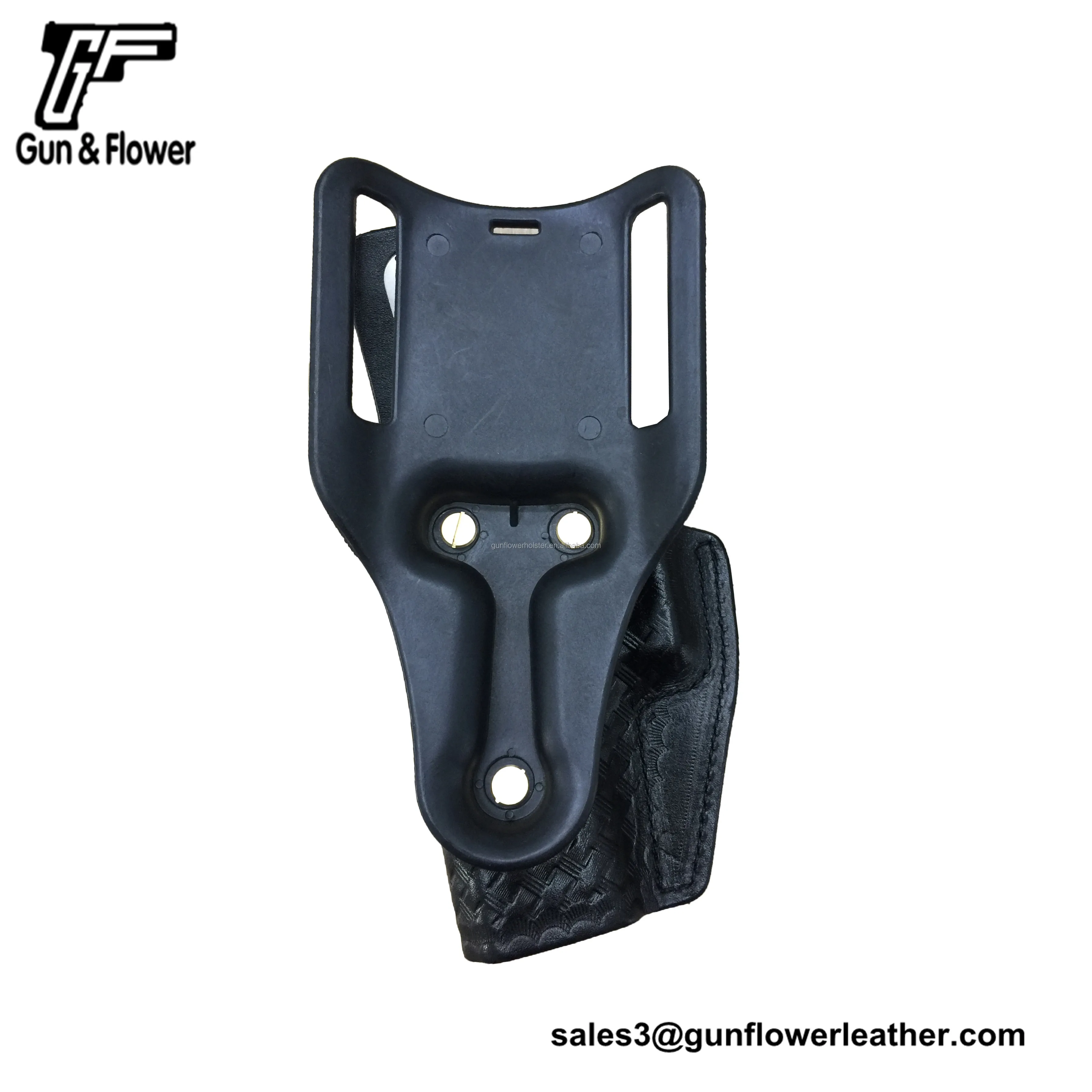 Police Law Enforcement Rig Kits Basket Weave Leather Duty Holster For