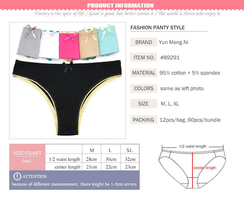 Yun Meng Ni New Type Beautiful Colorful Cotton Bikini Panties For Ladies Buy Cotton Bikini