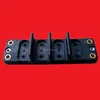 Electronics insulator terminal block plastic injection mould with threaded metal inserts