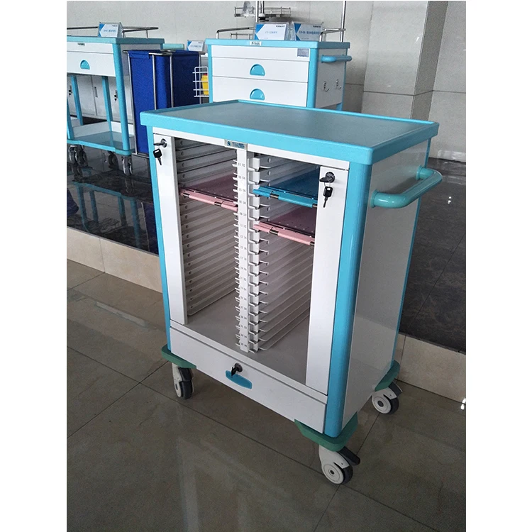 luxury mobile hospital cart medical files cart