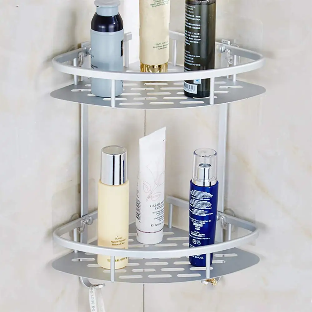 Qutefree Home Decoration Shower Shelf Suction Cup Plastic Shower Shelf Suction Cup Plastic