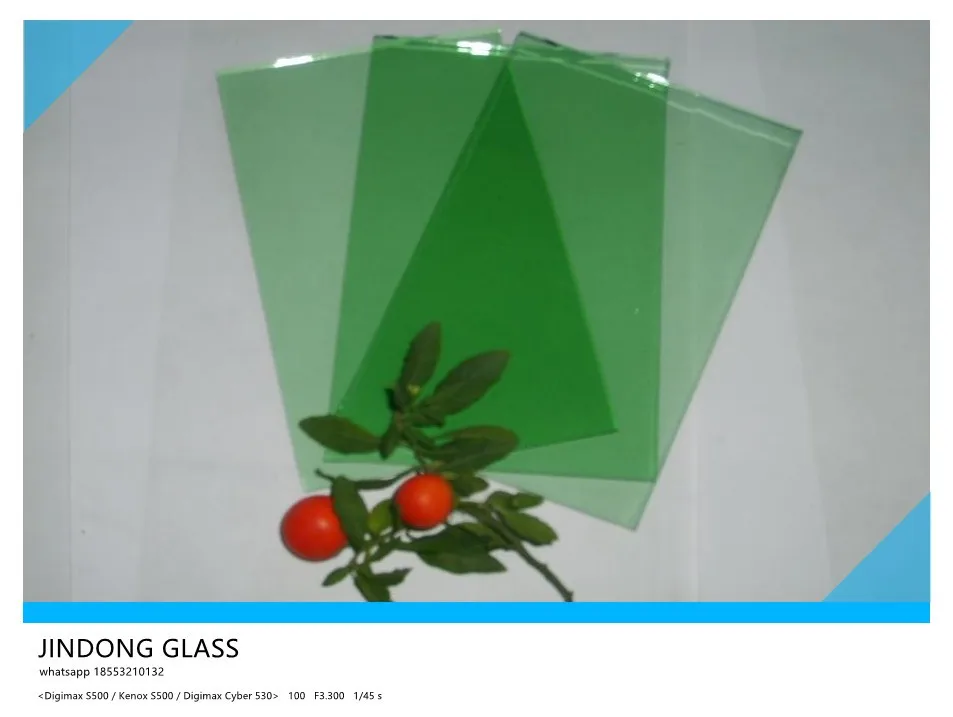 Colored Glass Large Size Blue Tinted Mirror Glass Sheet Building The