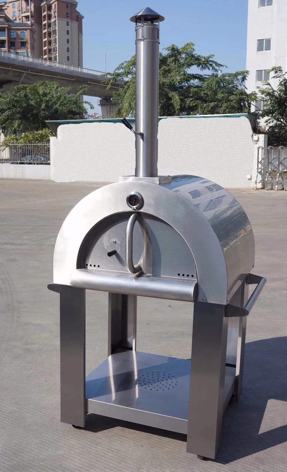 New Outdoor Stainless Steel Burning Pizza Oven Dome Wood Fired Pizza