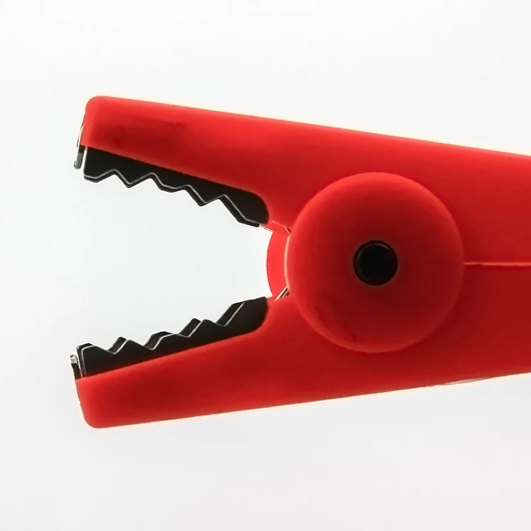 
plastic battery alligator clip with stainless steel teeth 