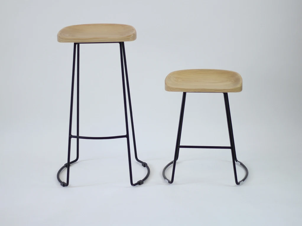 Miura metal and wood bar stool replacement seats