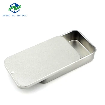 sliding lid tin box
