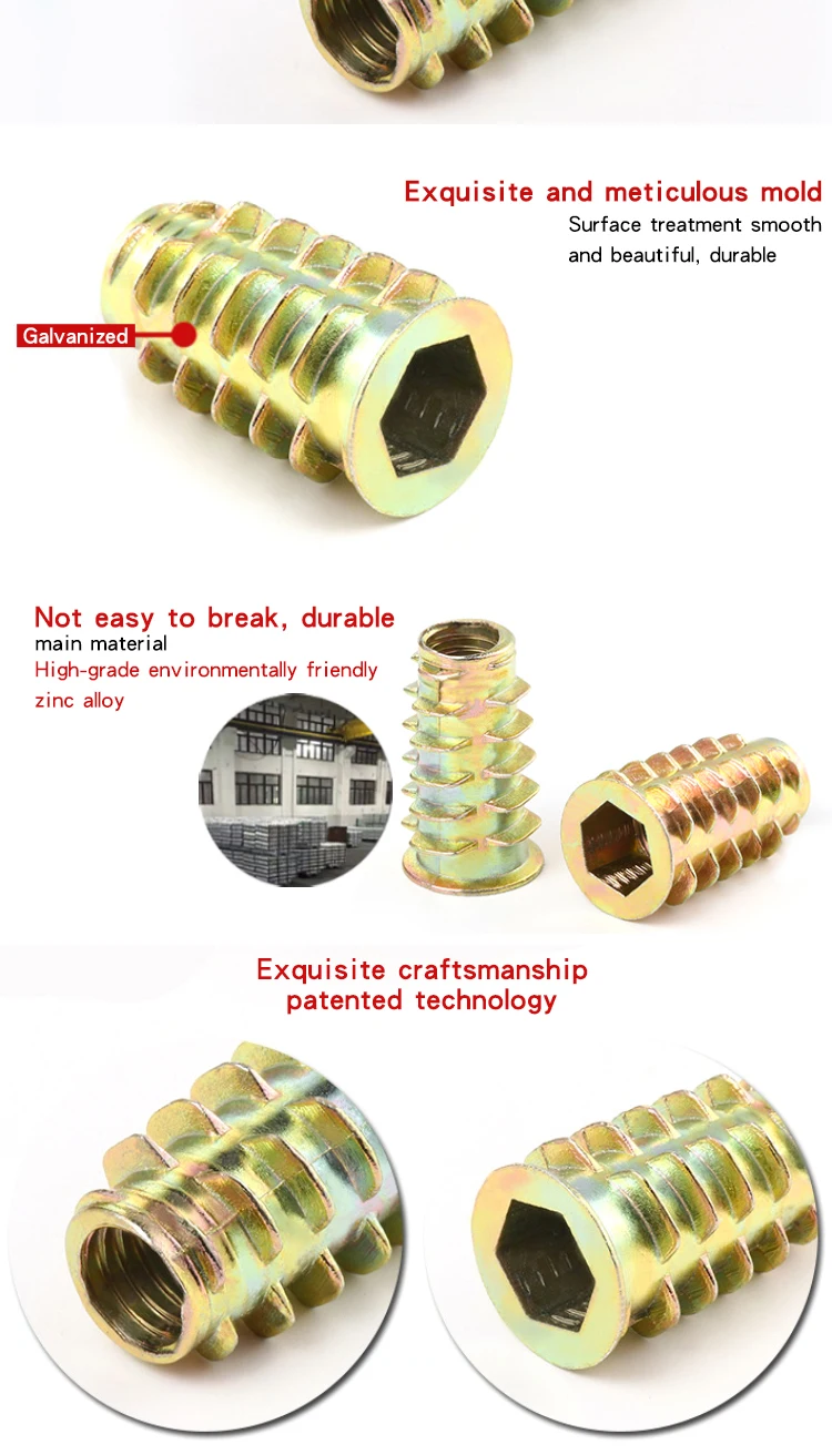 High Quality Hardware Offer Thread Inside Outside Nut For Furniture