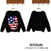 USA American flag sweater skull printed sweater models hand knitted sweaters