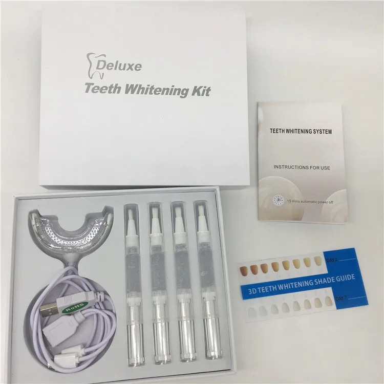 2020 innovative product professional home use teeth whitening kit portable usb light