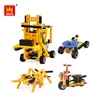 Electronic DIY Model Toys Power Machinery Forklift 4 In 1 Building Blocks Set For Kids