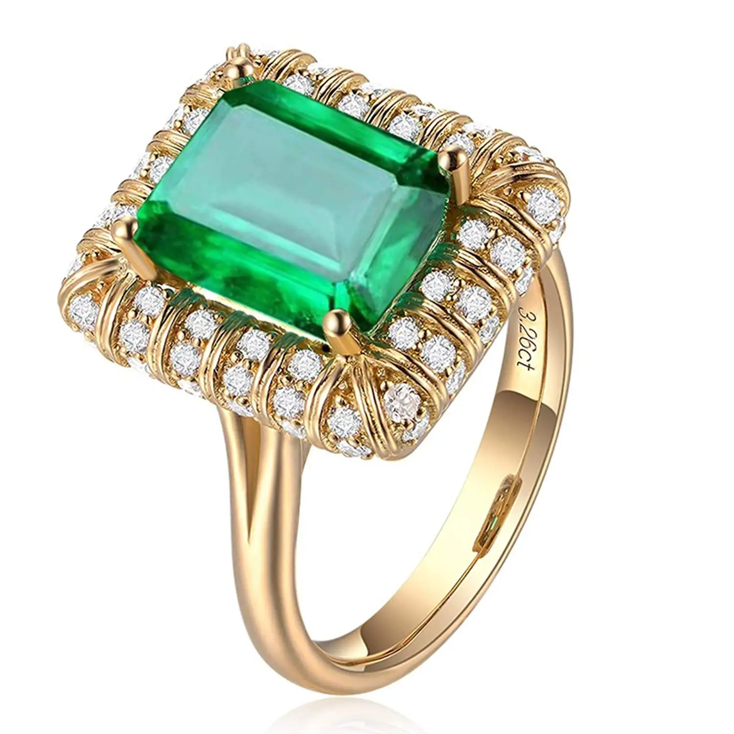 Золотое кольцо с камни циркон зелёный и СТАРЛИТЫ