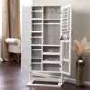 Floor standing Cheval Mirror jewelry armoire plans, traditional jewelry storage