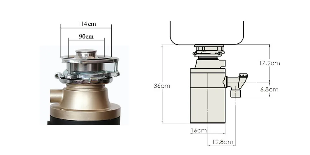 Hot Selling Italians Kitchen Appliances Food Waste Kitchen Sink Grinder