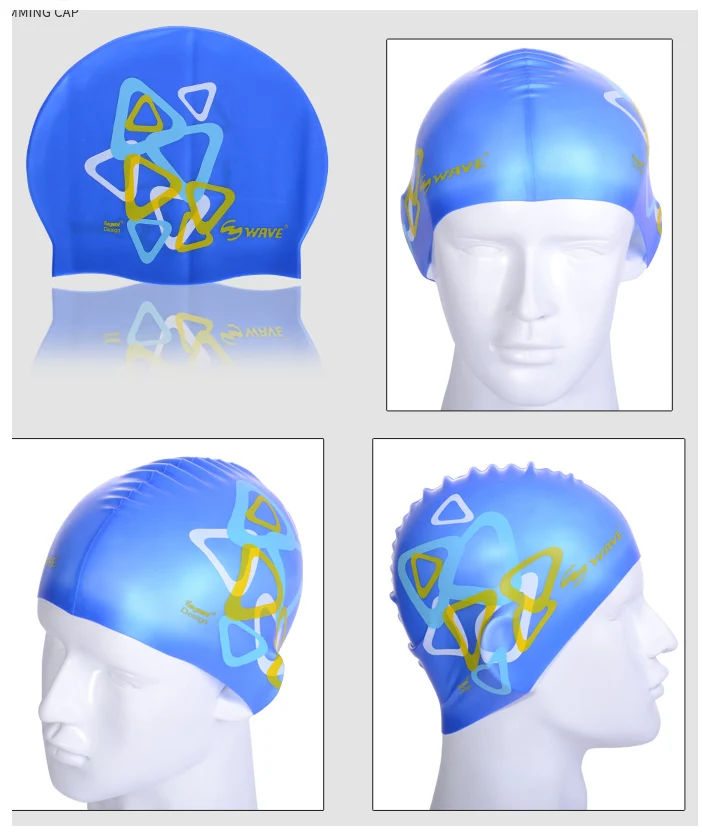 Promotional Colored Swimming Caps Printing Custom Silicone Swim Cap