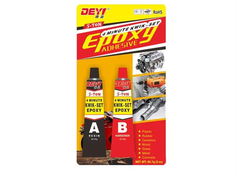 Fast Curing Epoxy AB Glue with 1:1 Mixing Ratio Touch Dry in 5 Minutes and Full Cure in 12 Hours
