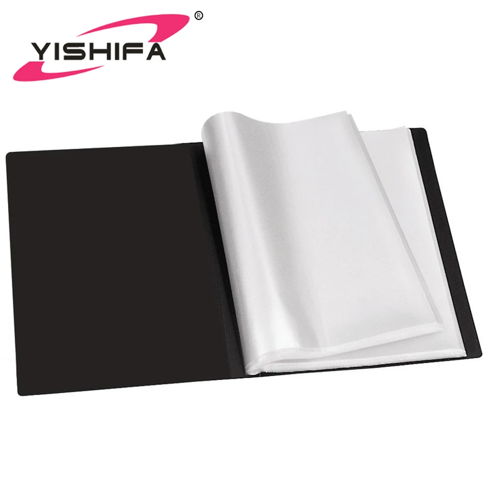 A4 Plastisc Display Book 20 Pockets Black Over Presentation Folder For Clear Inner Pages Buy