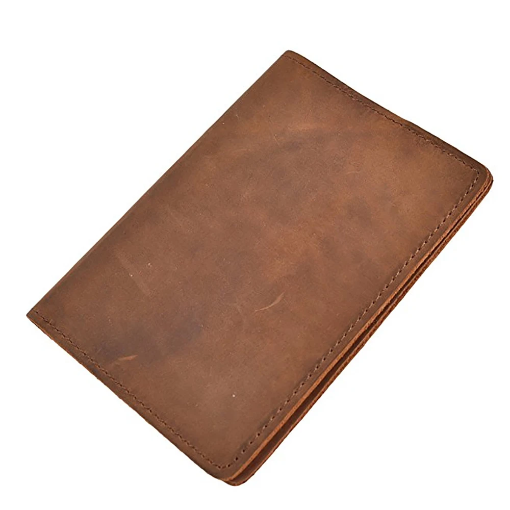 Passport Holder Wallet Cover Passport Case Genuine Crazy Horse Leather 