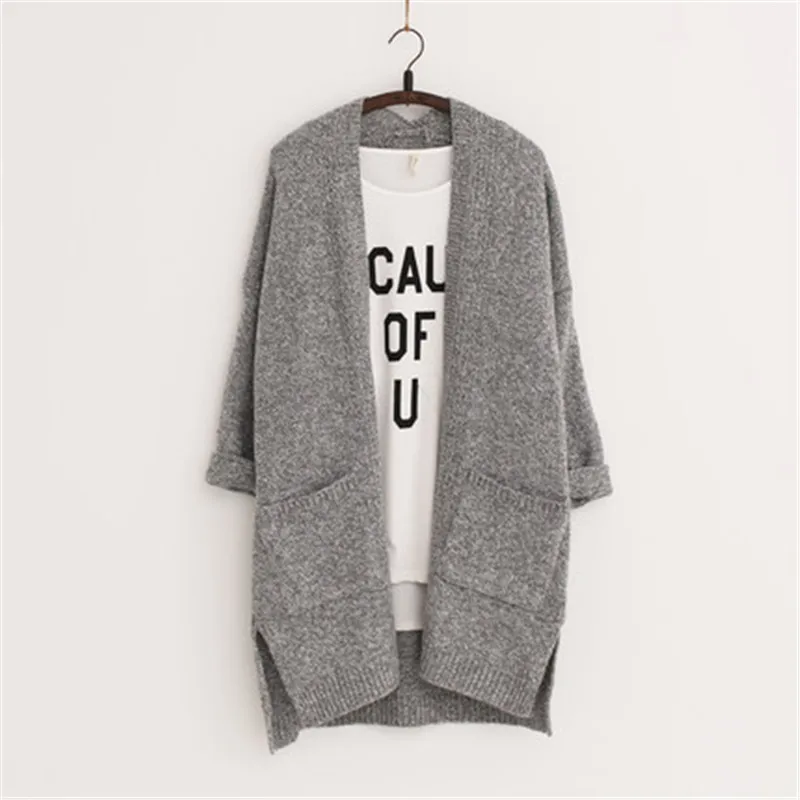 2016 Long Women Cardigans Feminino Autumn font b Winter b font Brand Long Style Knitted with