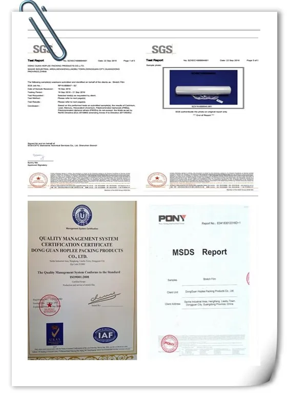 PE Shrink Clear Jumbo Roll Strech Film for Packaging Stretch Wrap Film