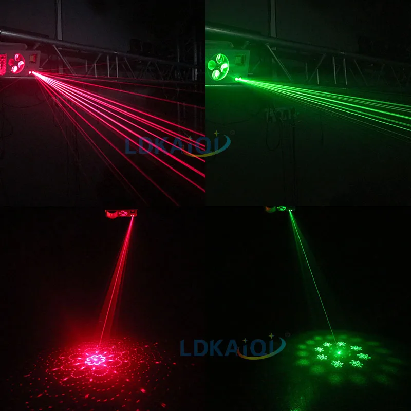 Strobe Laser Moonflower Strobe Gobos Effects 4 In 1 Effects Red Green