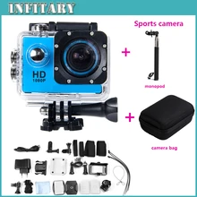 Add Monopod+Camera Bag SJ4000 Sport Camera 12MP 30M Waterproof 1.5 inch 170 Wide angle lens 1080P Full HD Sport action Camera