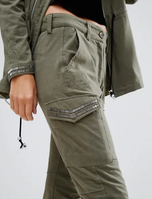 womens cargo pants slim fit
