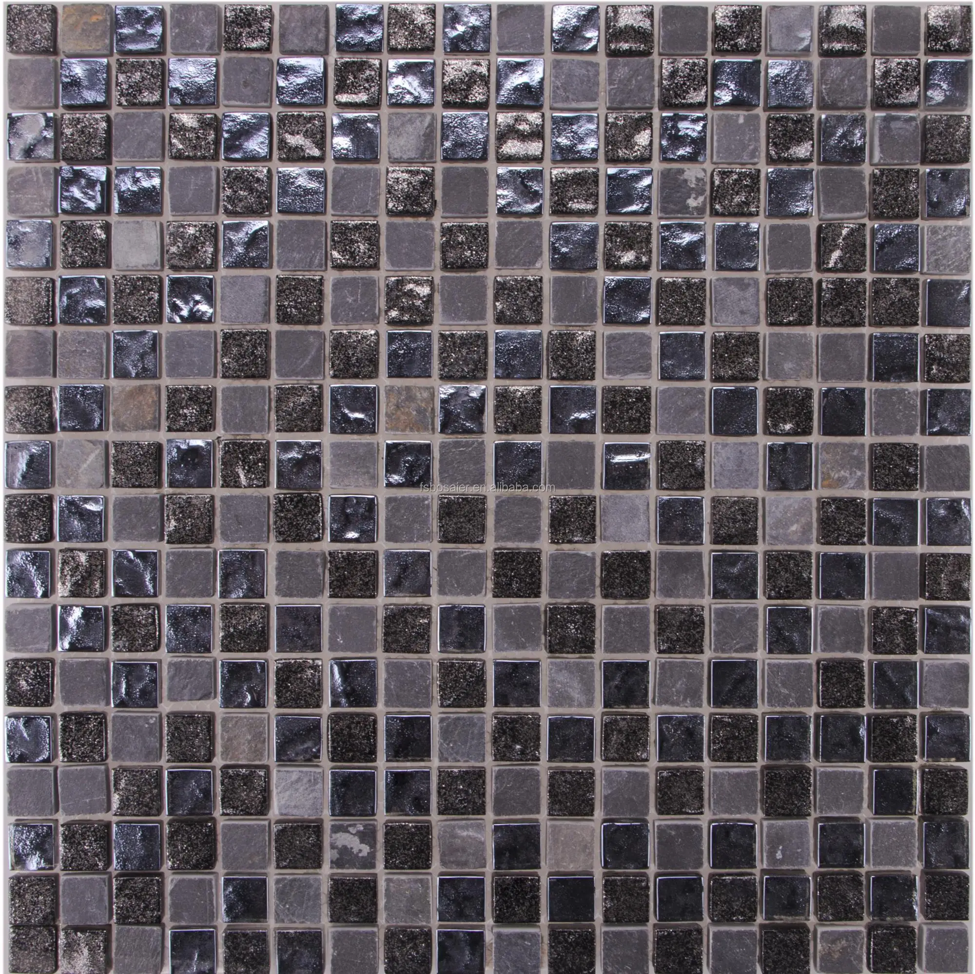 bsd038 闪光灰像石头 3d 彩虹玻璃和石材马赛克瓷砖 - buy iridescent