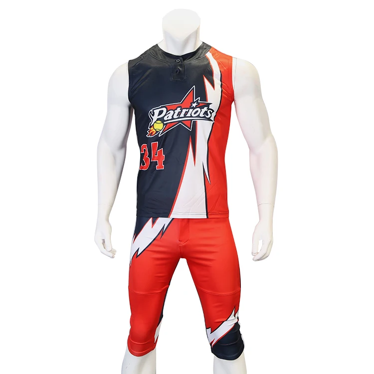 patriotic sublimated softball jerseys - full-dye custom softball