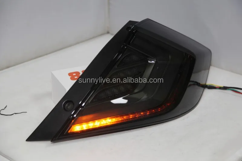 For HONDA Civic 10 gernareation LED Tail Light Year Smoke Black