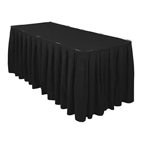 Velcro Table Skirt Find Deals On Line At Get Quotations Black 14 Feet Pleated Table Skirt With Velcro Polyester Cloth Easy Attachment Machine Washable