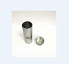 pepper & salt mental tin jar round tin box for storage