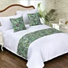 China factory bed decorative linens 100% polyester jacquard hotel king size bed runner