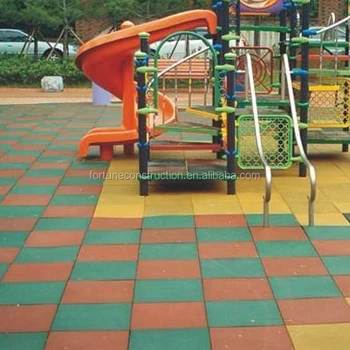 500x500x50mm China Outdoor Kids Playground Rubber Flooring Mats