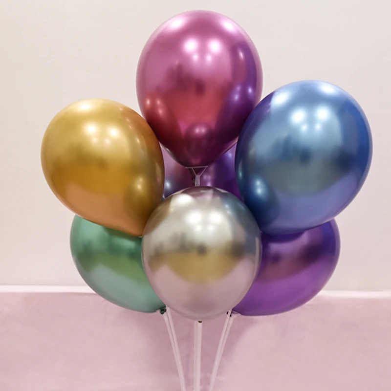 Party&wedding High Quality Metal Balloon Colorful Peal Metallic Latex ...