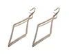 long chain sterling silver hook 14k gold charm dangle brass square cheap clip earring