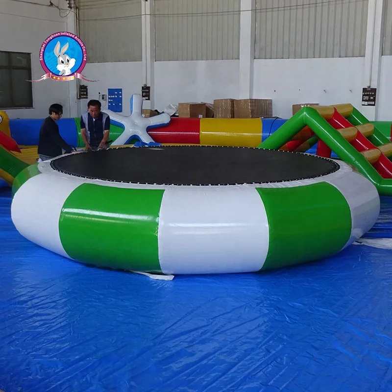 inflatable trampoline with net