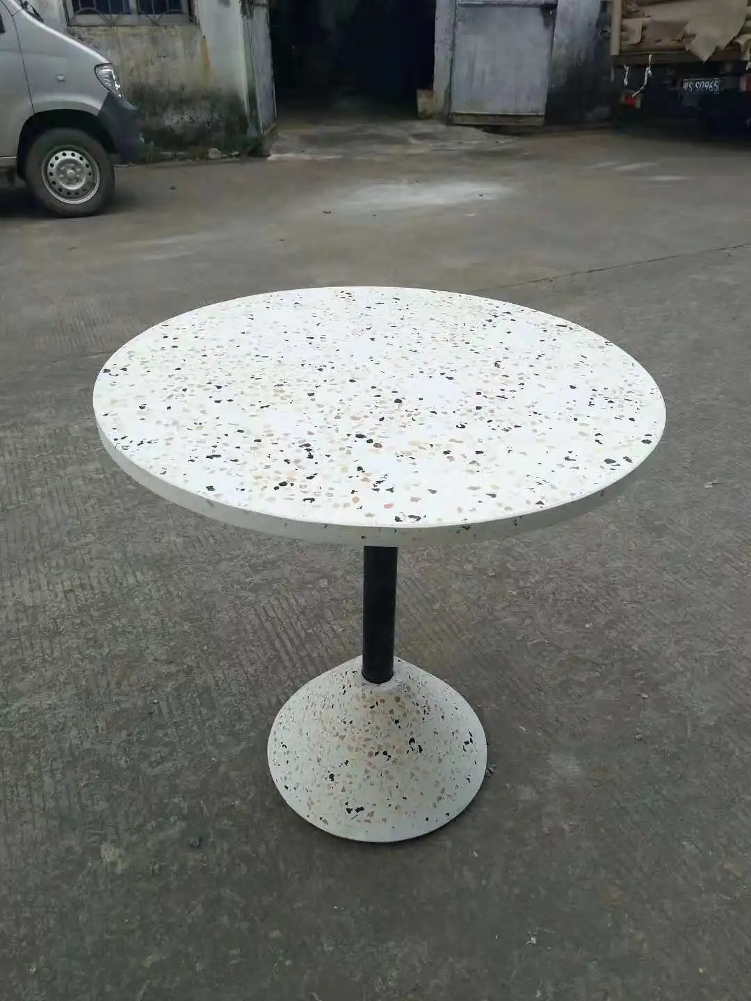 New design top quality high grade waterproof durale outdoor square GRC Concrete table set for home and garden