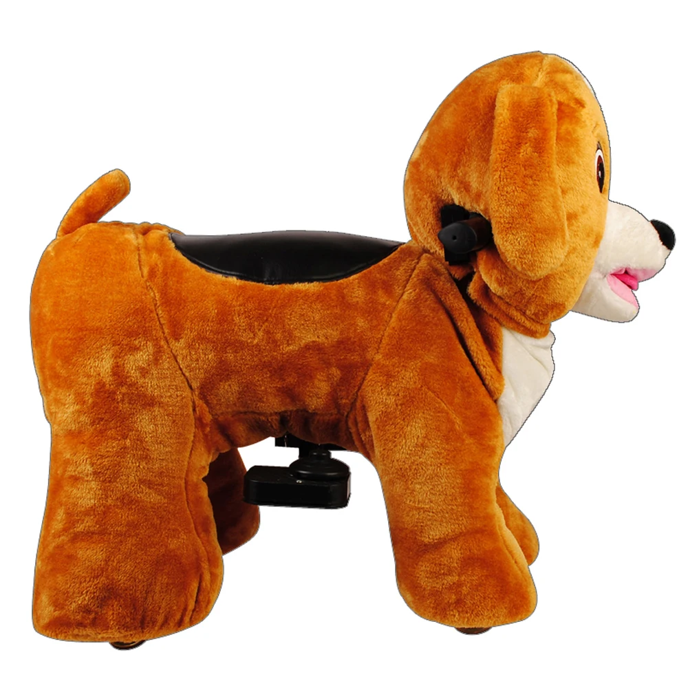 Custom Battery Operated Kids Ride On Plush Animal Electric Scooter Toys