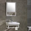 Modern bathroom set aluminum mirror cabinet aluminum cabinet wall hung vanity unit toilet cabinet set with mirror and basin sink
