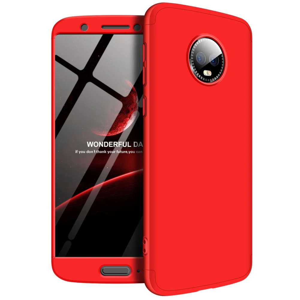 360 cover Removable 3in1 Hard PC Shield Back Cover Case for Motorola moto G6