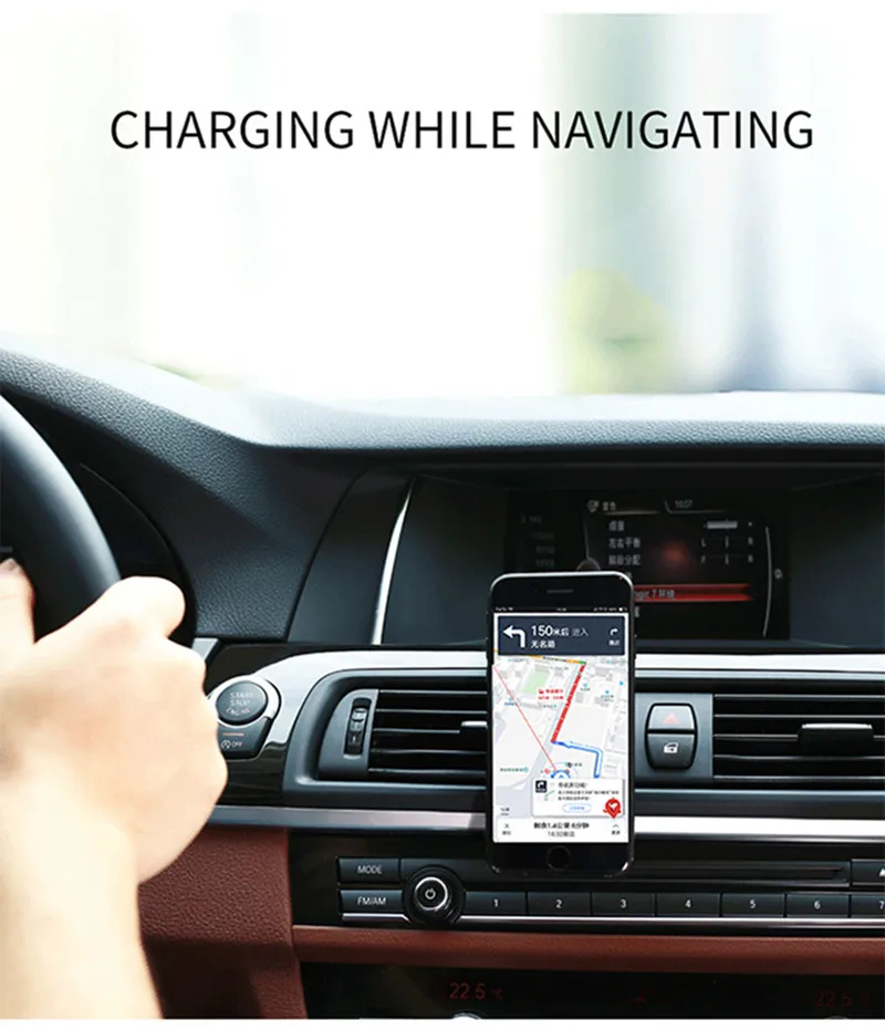 Magnetic Wireless Charger Car Mount Phone Holder For Samsung Qi Wireless Charging Pad Mobile Phone Magnet Holder