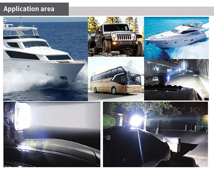 Remote Control Work light Fog Lamps 50W Auto Wireless LED Search Spot Light