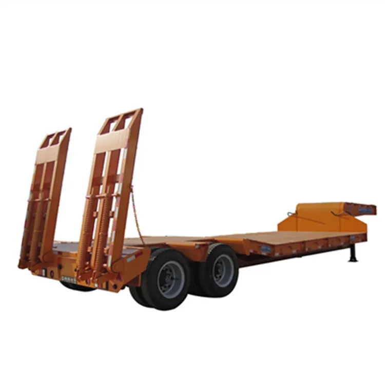 2 Axles 40 Tons Factory Price Lowbed Truck Trailer