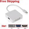 thunderbolt 3 in 1 Mini DP DisplayPort to HDMI/DVI/VGA Display Port Cable Adapter for Apple MacBook Pro Air mini iMac