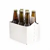 White cardboard 6 pack bottle beer carriers accept customization