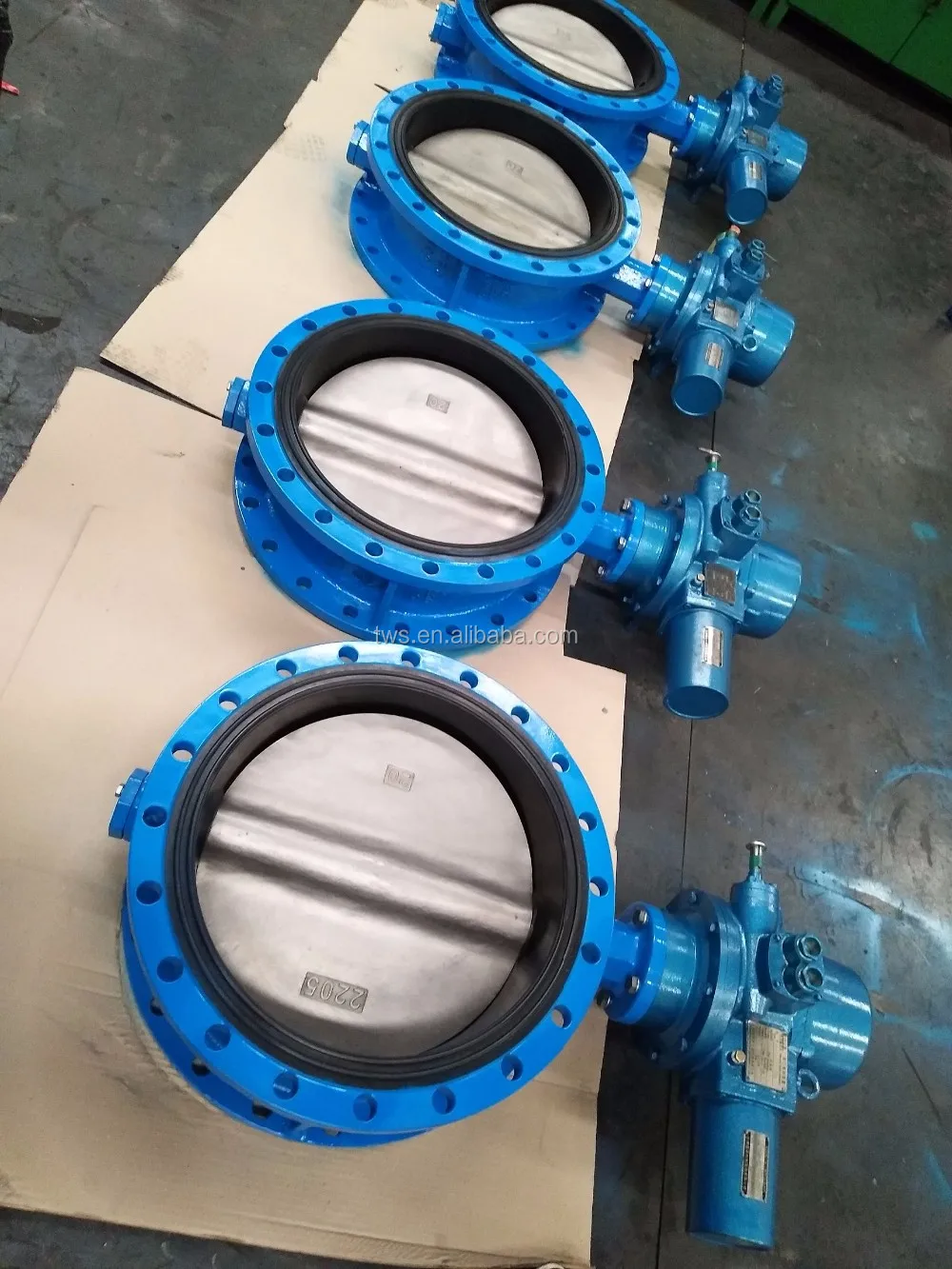 Rotork On/off Electric Actuator Butterfly Valve With Double Flanges