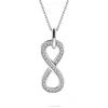 925 sterling silver infinity pendant cubic zircon jewelry
