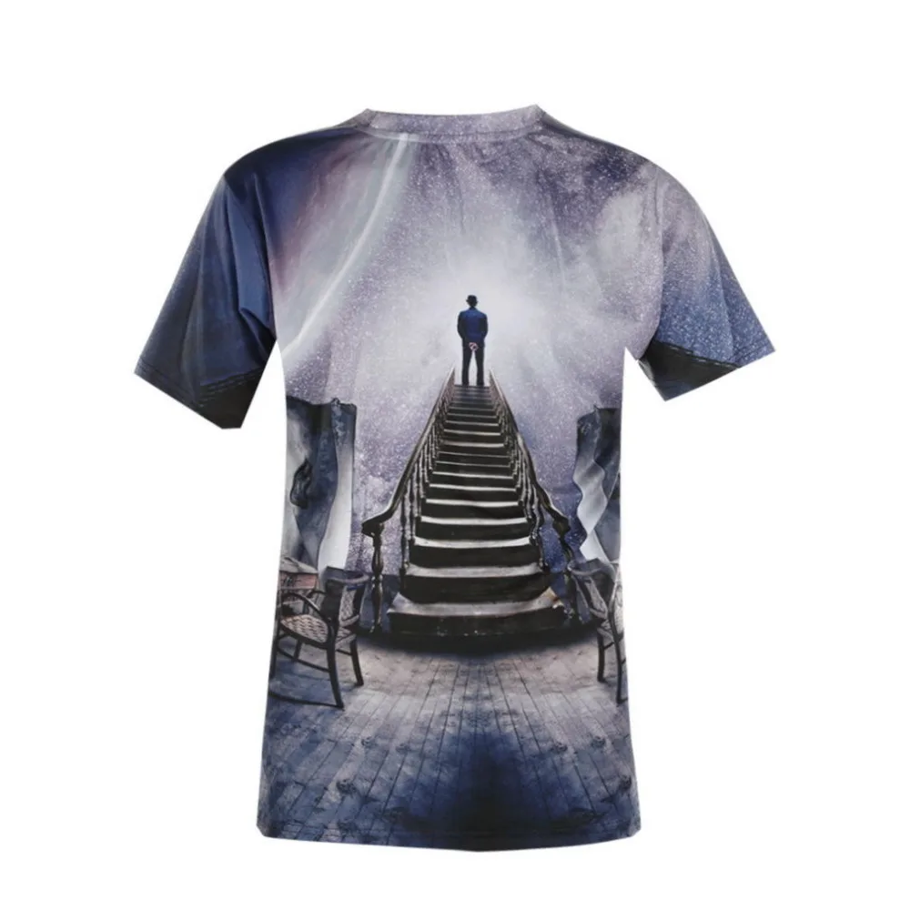 Orang Baru Ke Arah Ruang Galaksi 3d Print T Shirt Lengan Pendek