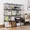 Metal Wire Storage Organizer, DIY Closet Cabinet and Modular Shelving Grids, Wire Mesh Shelves and Rack