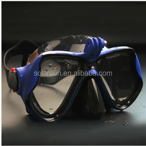 New arrivals gopro scuba mask and snorkels tempered lens version silicone diving mask for adult